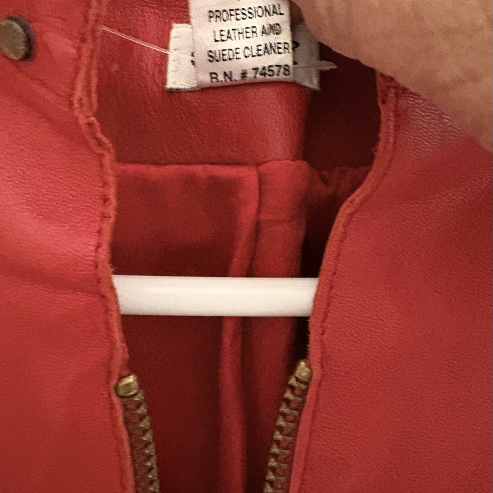 Cache Red Leather Jacket with Studs - image 7